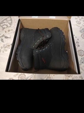 Men's Black Work Boots - Rugged Ankle Support